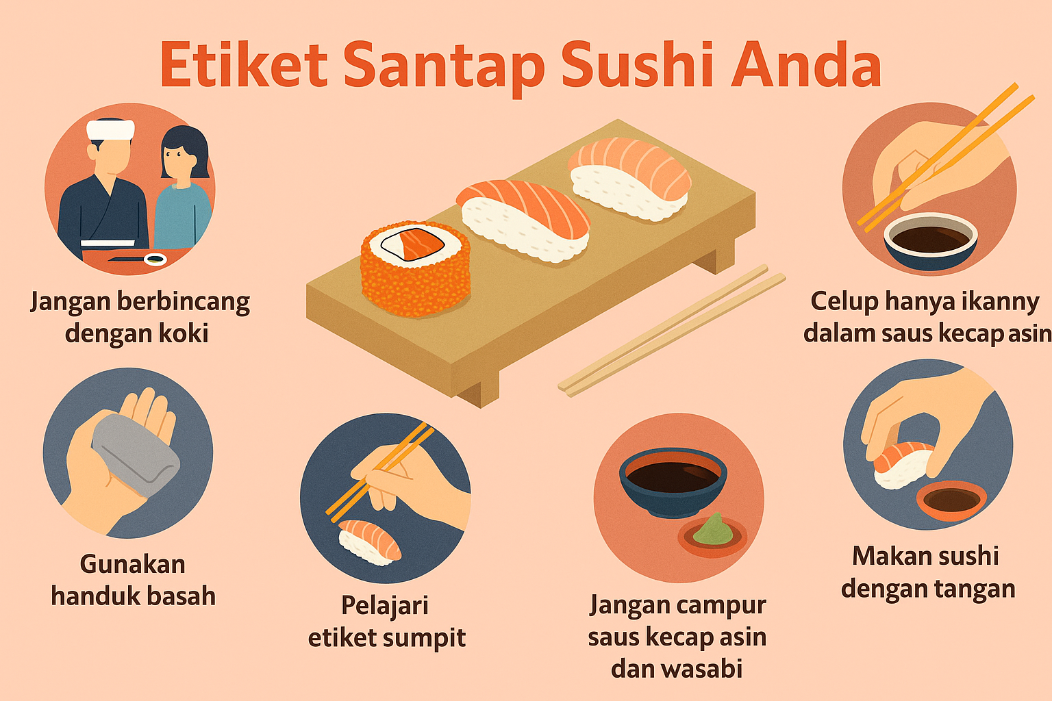 cara makan sushi